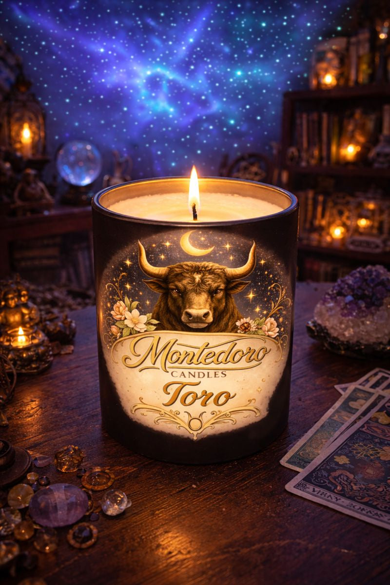 Candela Sensoriale Toro – Lampone, Vaniglia e Caramello