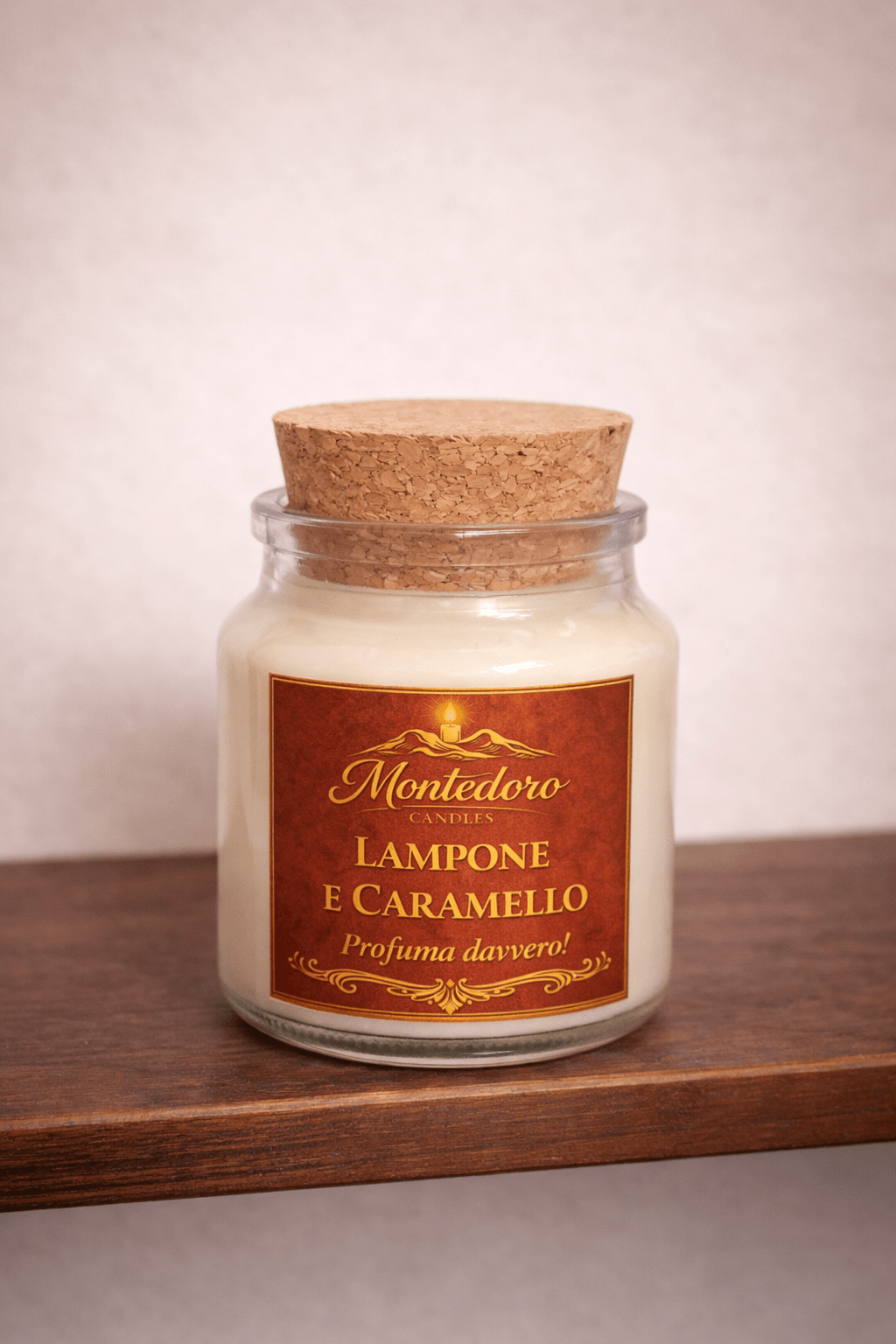 Candela Profumata Lampone e Caramello Dolce