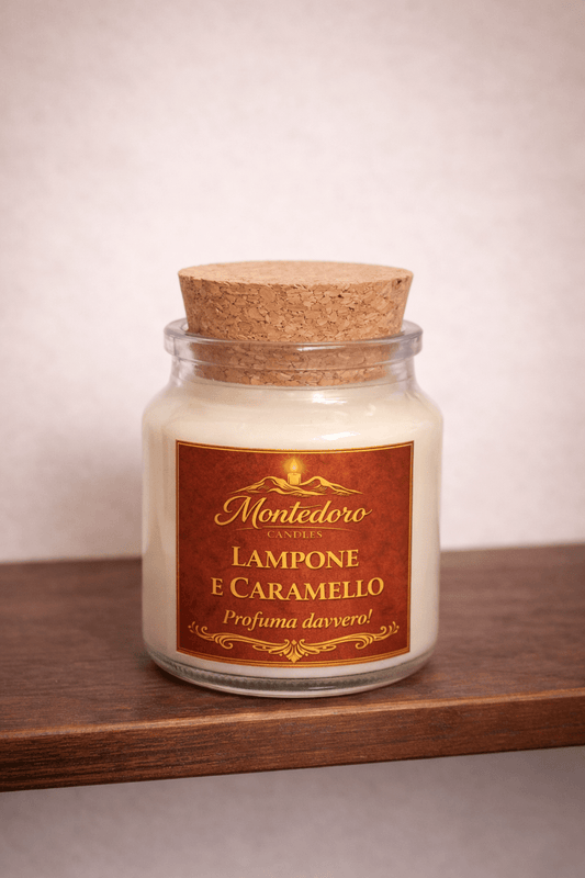 Candela Profumata Lampone e Caramello Dolce